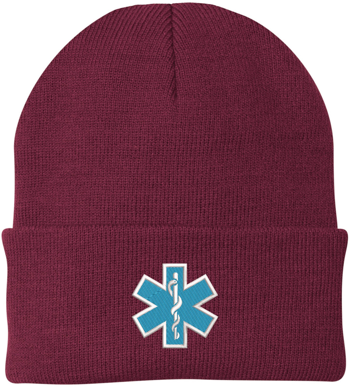 EMS EMT Emergency Medical Star of Life Embroidered Knit Winter Acrylic Unisex Watch Cap Hat