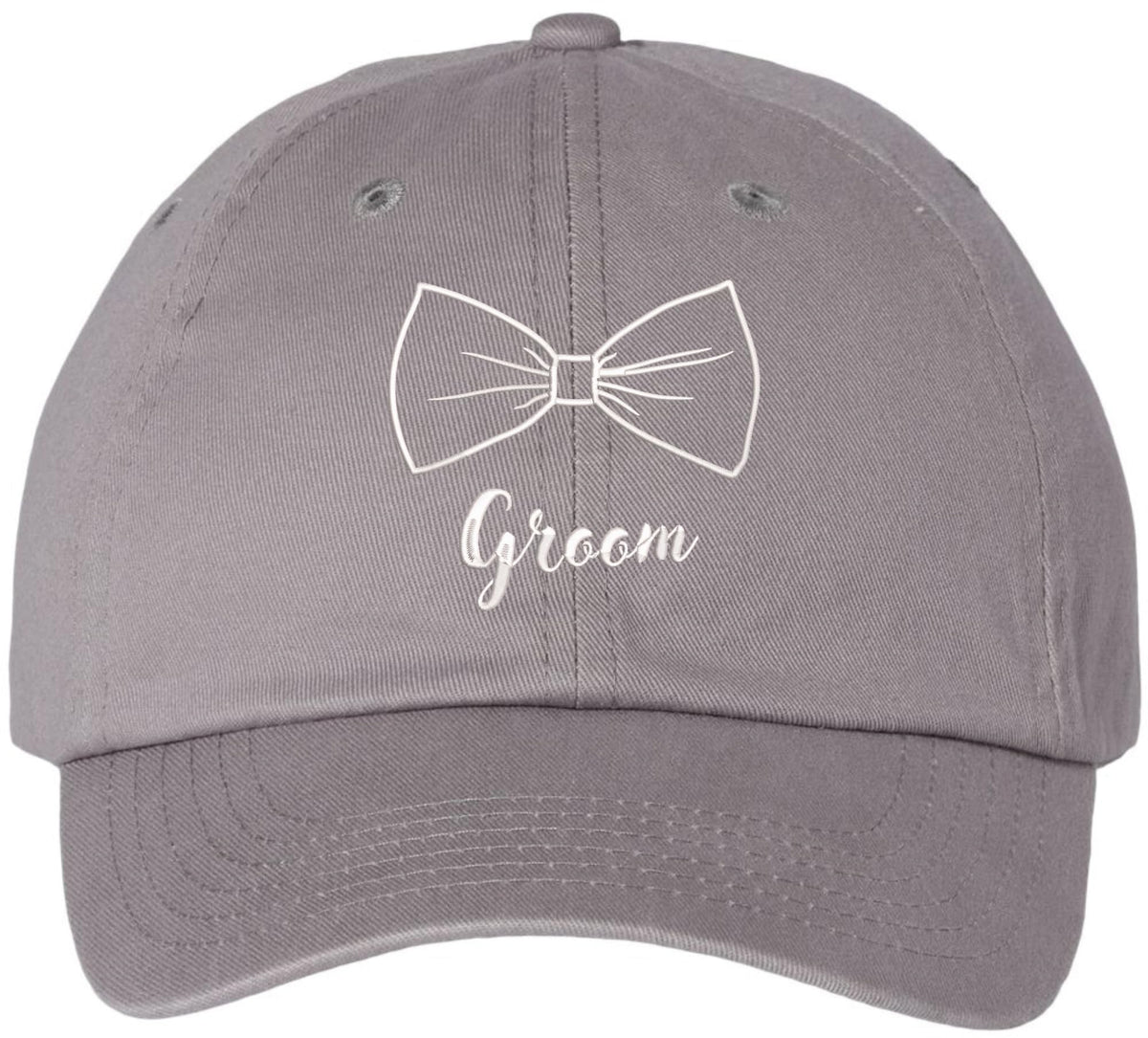 Groom Wedding Baseball Cap | Embroidered Bow Tie Design | Adjustable Snapback Hat for Bachelor Parties