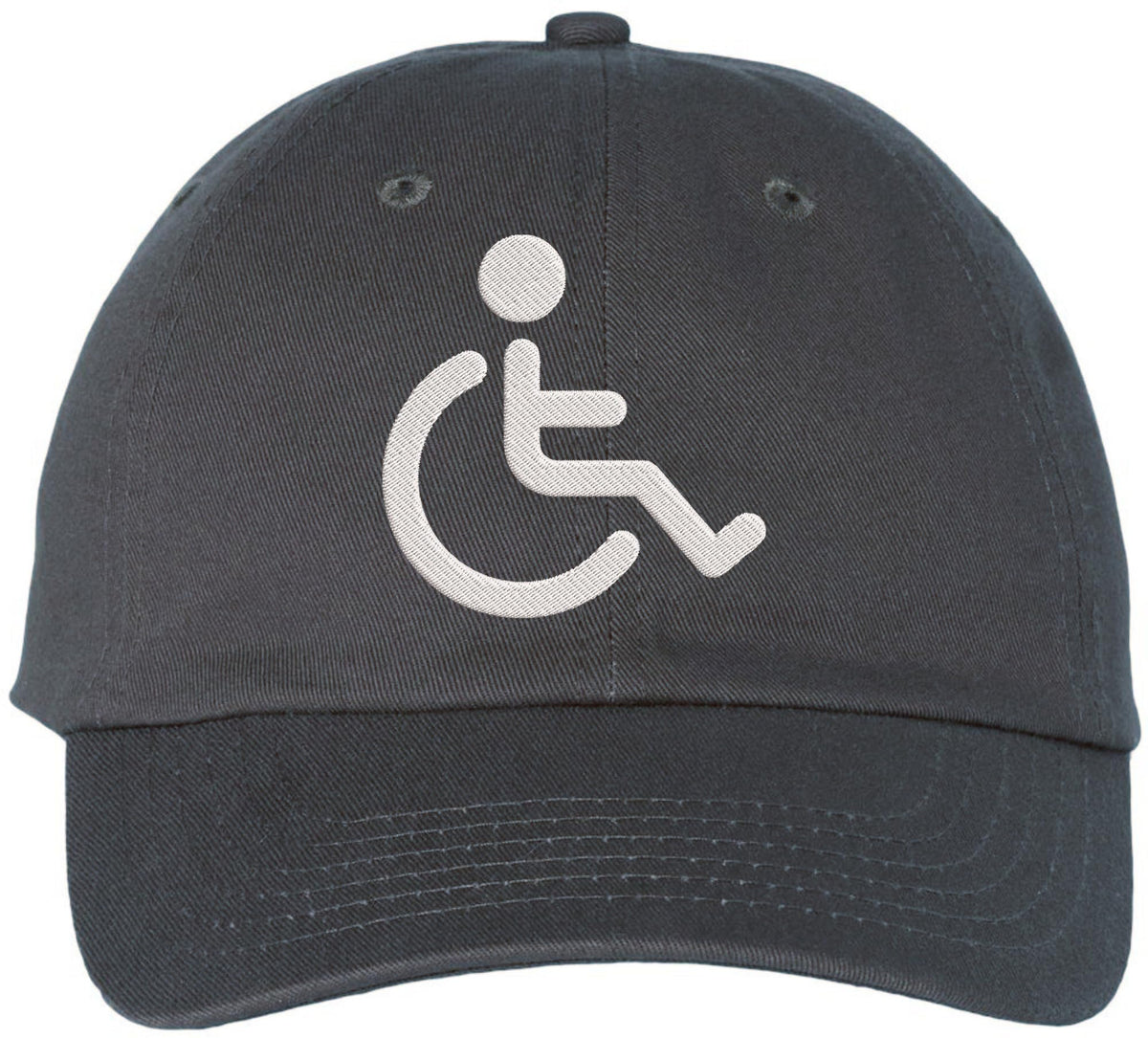 Handicapped Embroidered Dad Hat | Wheelchair Accessibility Disabled Handicap Awareness Baseball Cap for Adults