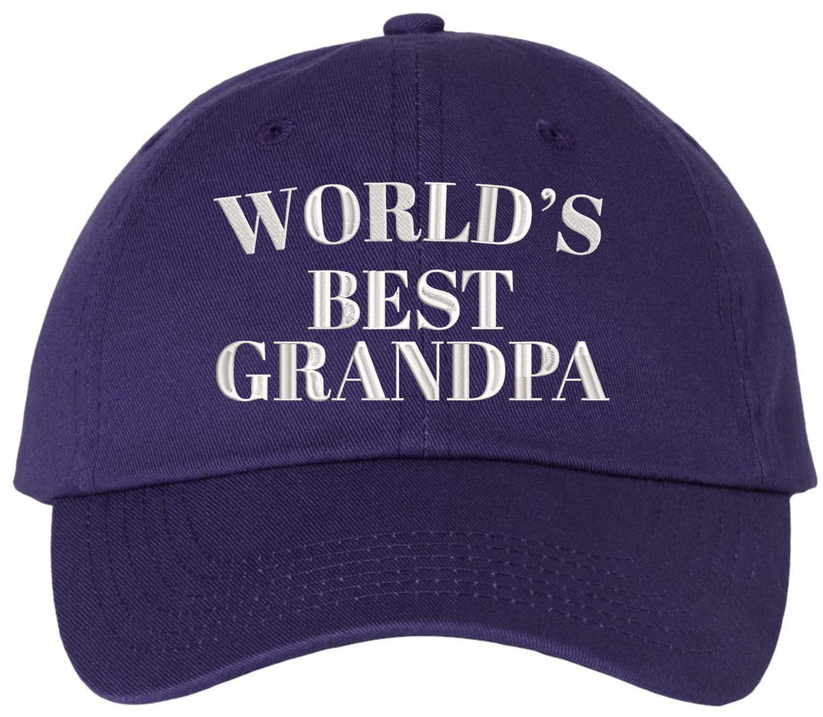 World’s Best Grandpa Embroidered Dad Hat Grandpa Gift Father’s Day Classic Baseball Style Cap