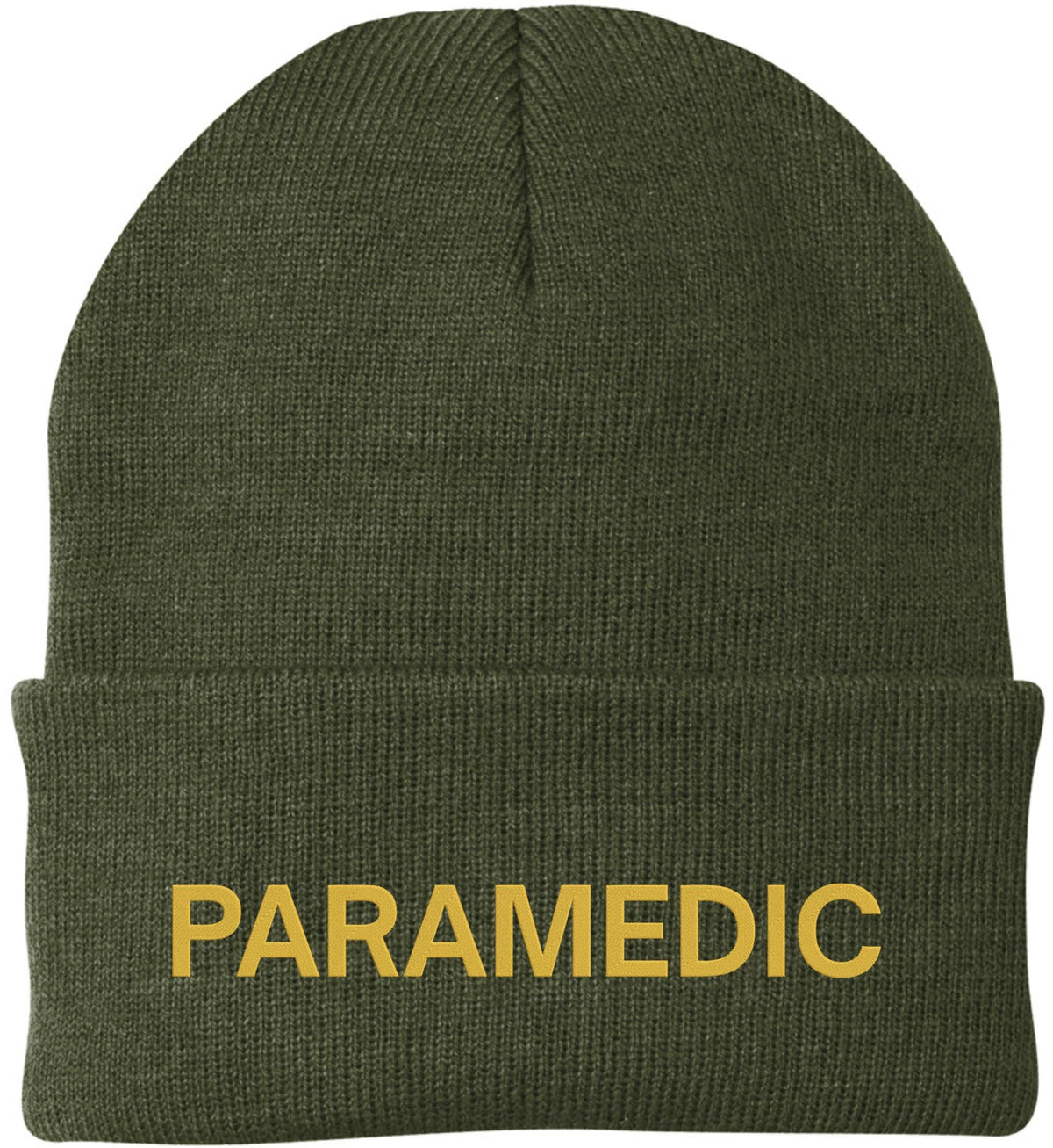 Paramedic Embroidered Beanie Hat | 100% Acrylic Winter Knit Cap for Emergency Medical Services First Responders
