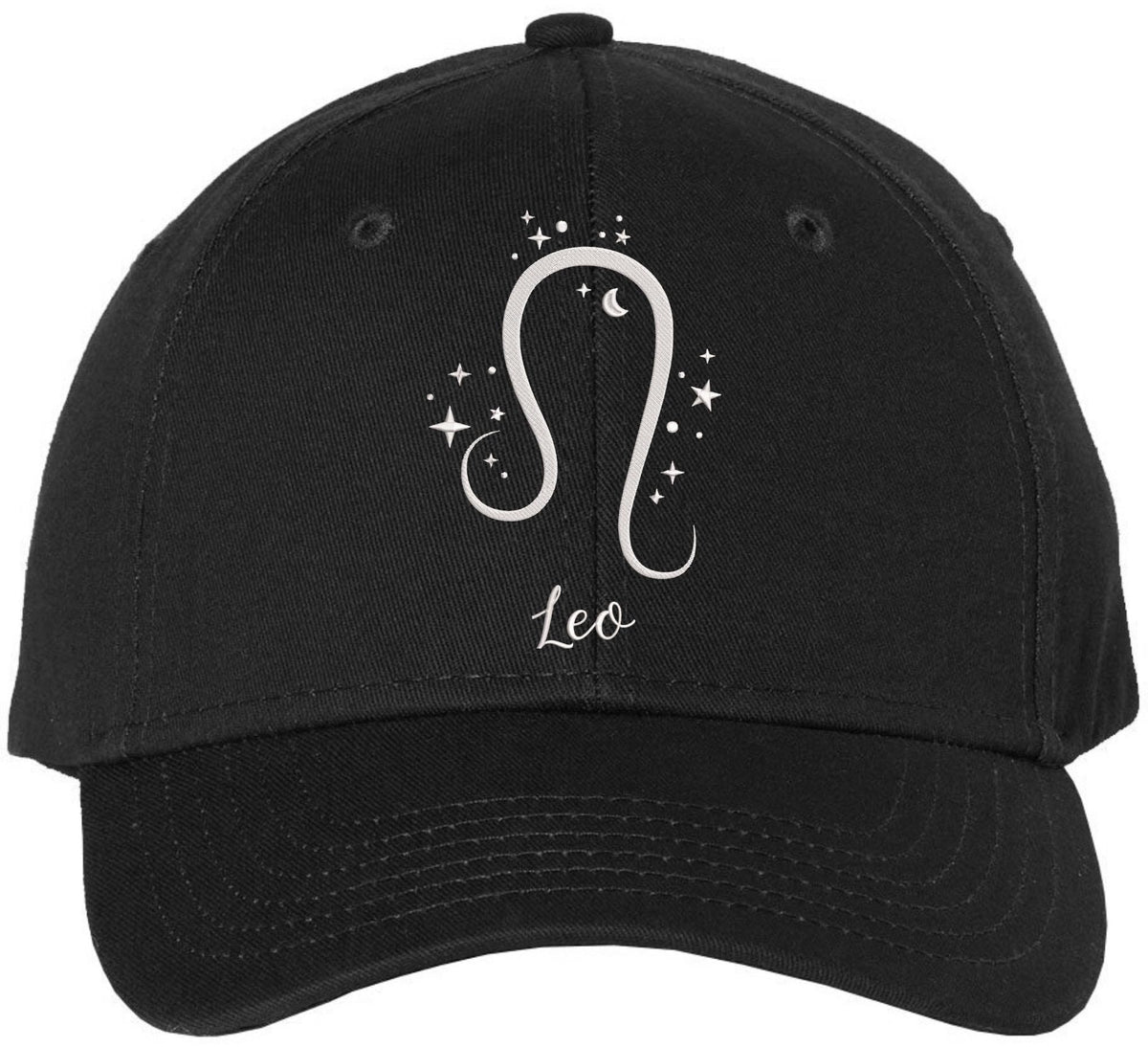 Zodiac Signs Embroidered Baseball Hat | Adjustable Astrology Horoscope Monthly Symbols Designs Structured Cap, Black