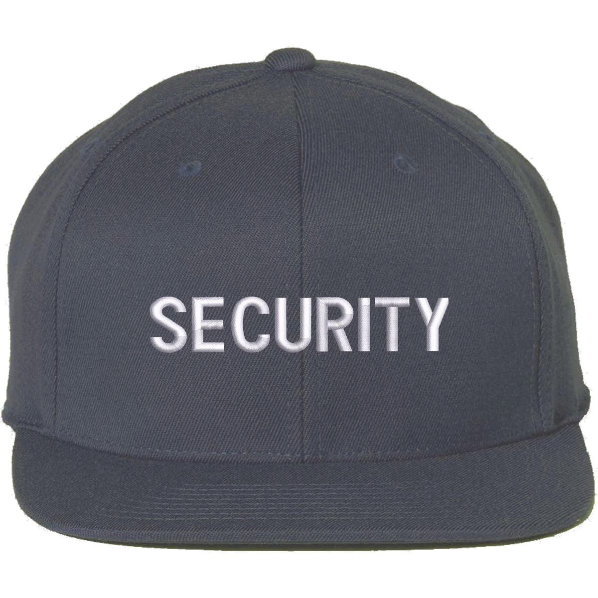 Premium SECURITY Snapback Hat | Small Embroidery Adjustable Flat Bill Cap for Security Officers & Guards