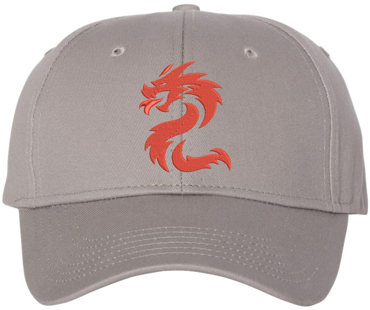 Serpent Dragon Baseball Cap Mythical Creature Hat Adjustable Oriental Snake Embroidered Headwear for Men Women
