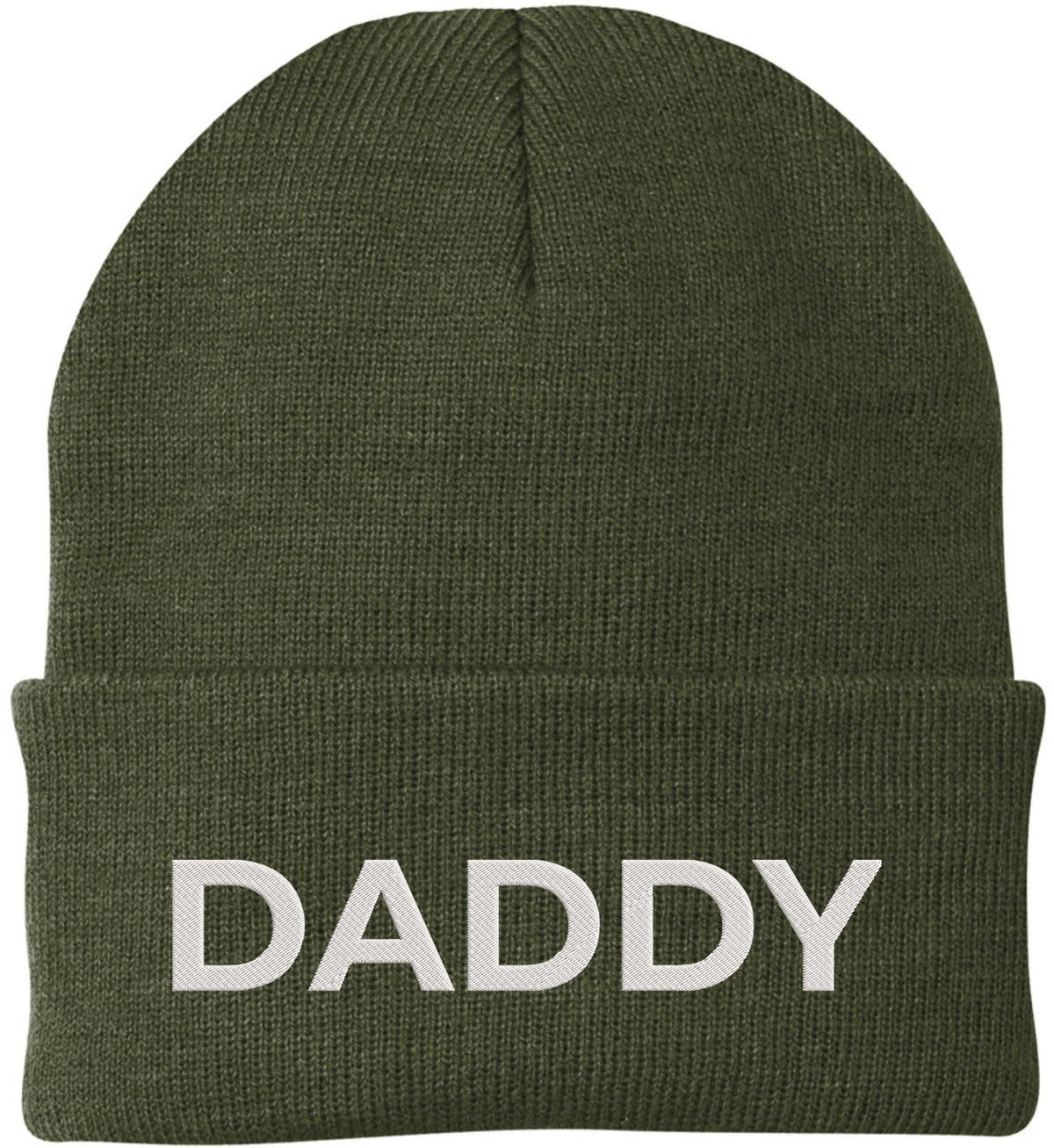 Daddy Embroidered Beanie | Bold Acrylic Knit Winter Hat | Casual Father's Day Skull Cap for Dad