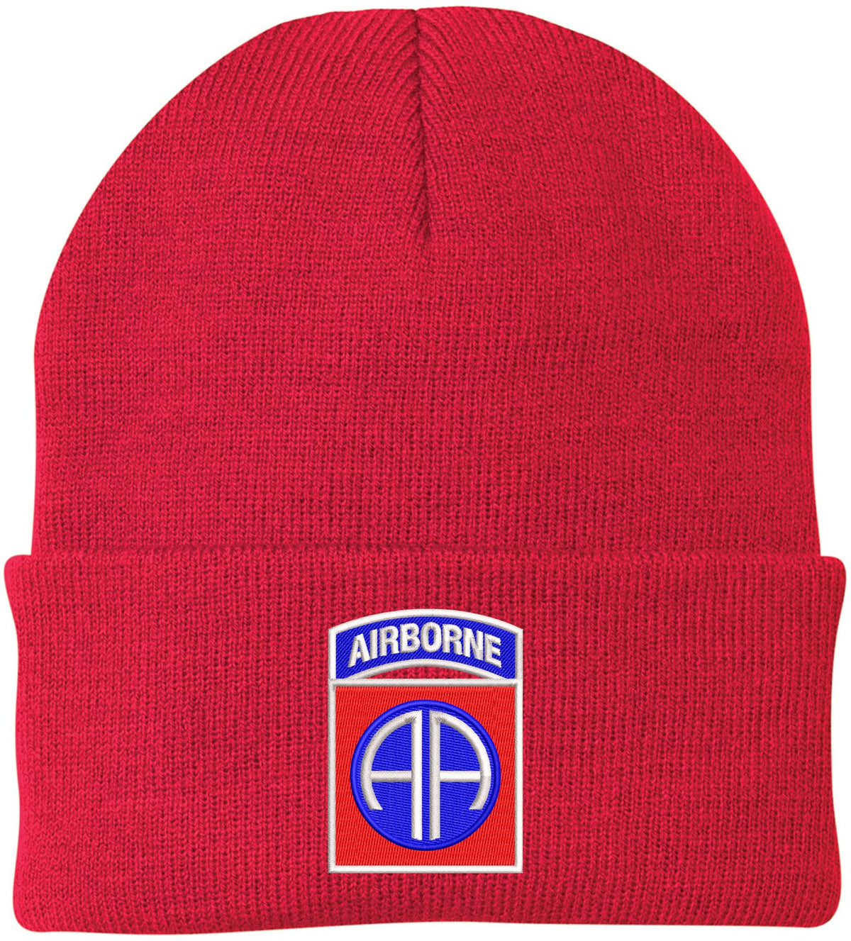 82nd Airborne Division US Army Embroidered Beanie Hat | USA Military Army 100% Acrylic Knitted Skull Cap