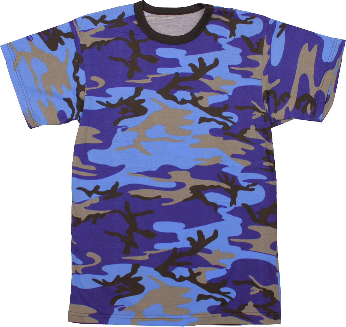 Tactical Camouflage T-Shirt Army Fashion Color Camo Military Crewneck Short Sleeve Top Tee Shirt