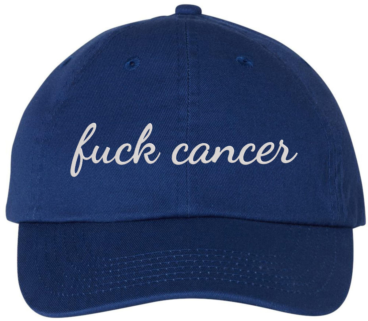 Fuck Cancer Embroidered Baseball Cap | Anti-Cancer Awareness Cotton Dad Hat Support Cancer Fighters & Survivors