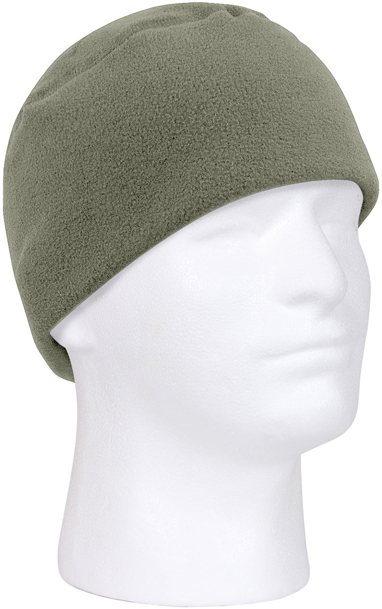 Foliage Green - Polar Fleece Watch Cap Tactical Large Skull Watchman Beanie