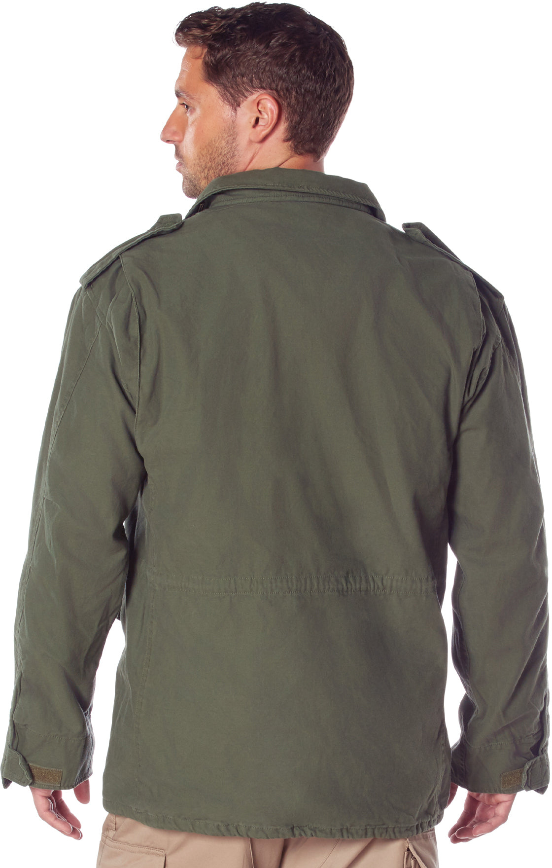Olive Drab - M-65 Field Jacket, Heavyweight Washed Cotton Twill