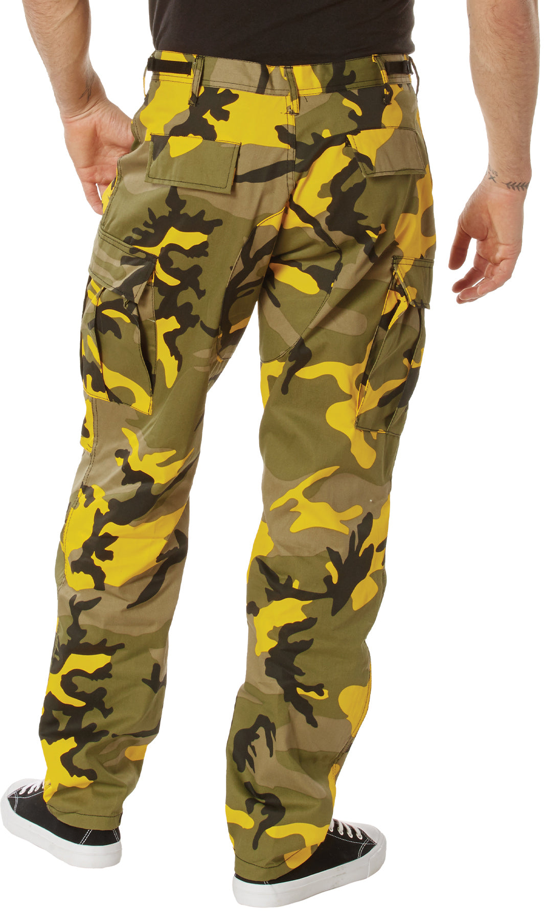 Stinger Yellow Camouflage - Tactical BDU Pants Cargo Fatigues - Poly/Cotton Twill - Button Fly