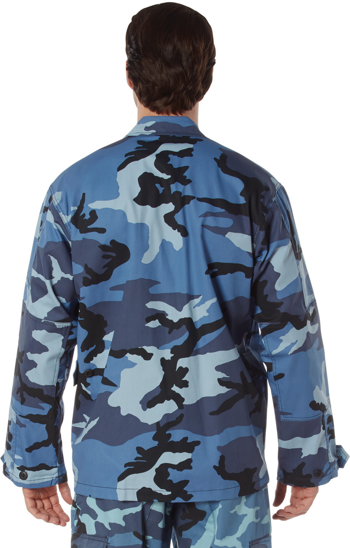Sky Blue Camouflage - Military BDU Shirt - Polyester Cotton Twill