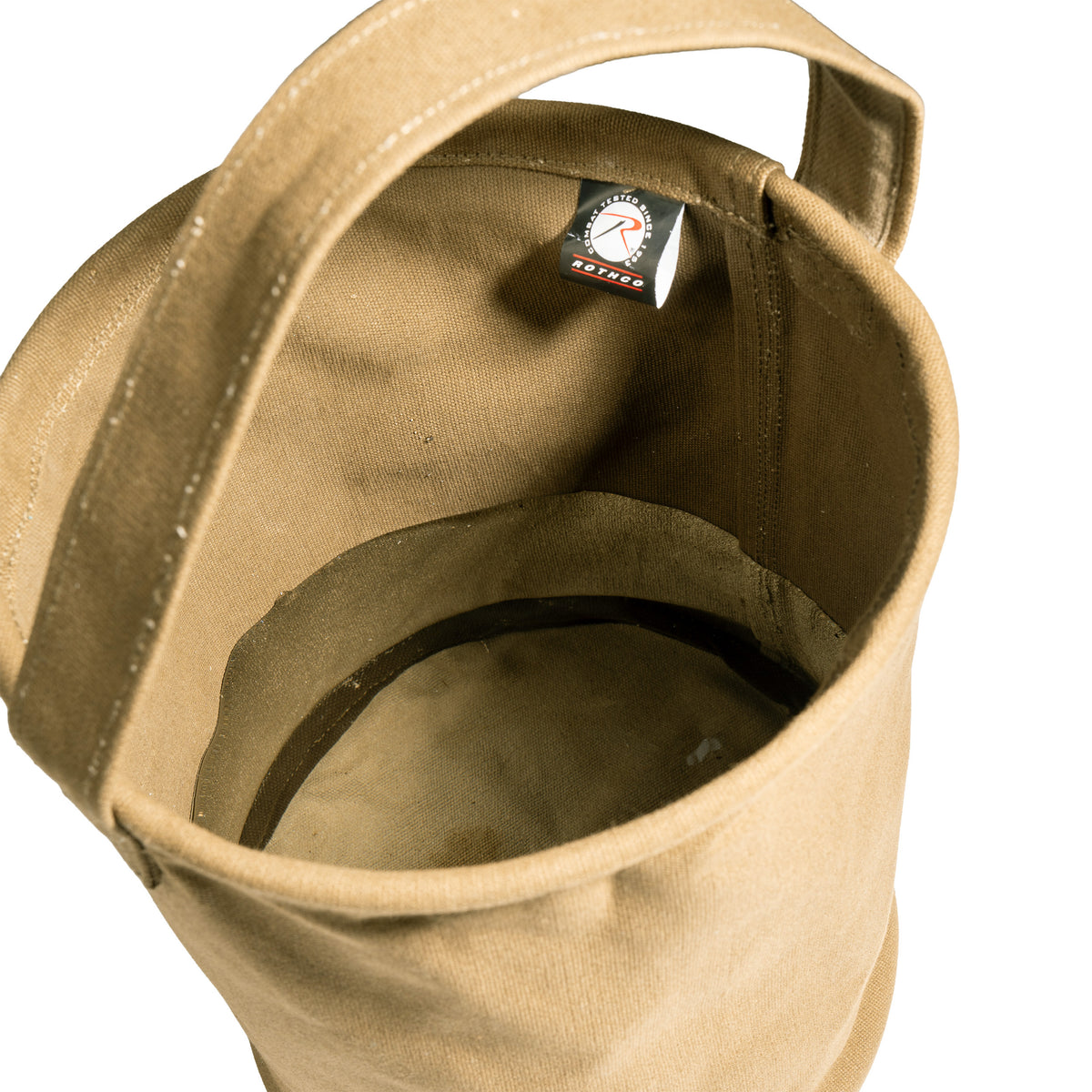 Olive Drab - Natural Canvas Water Bucket 10 in. x 9 in.