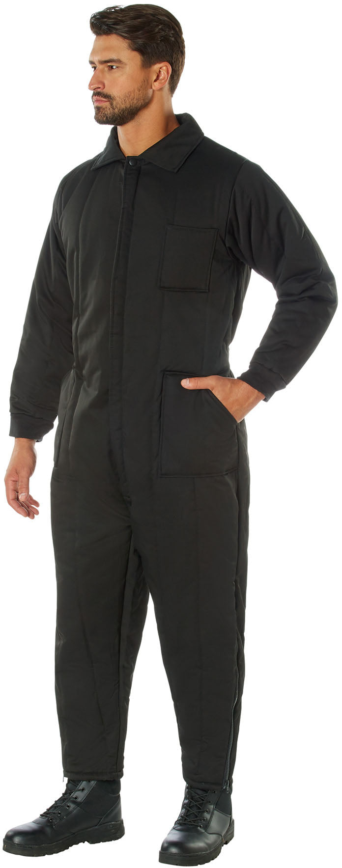 Black - Outdoor Cold Weather Insulated Coveralls