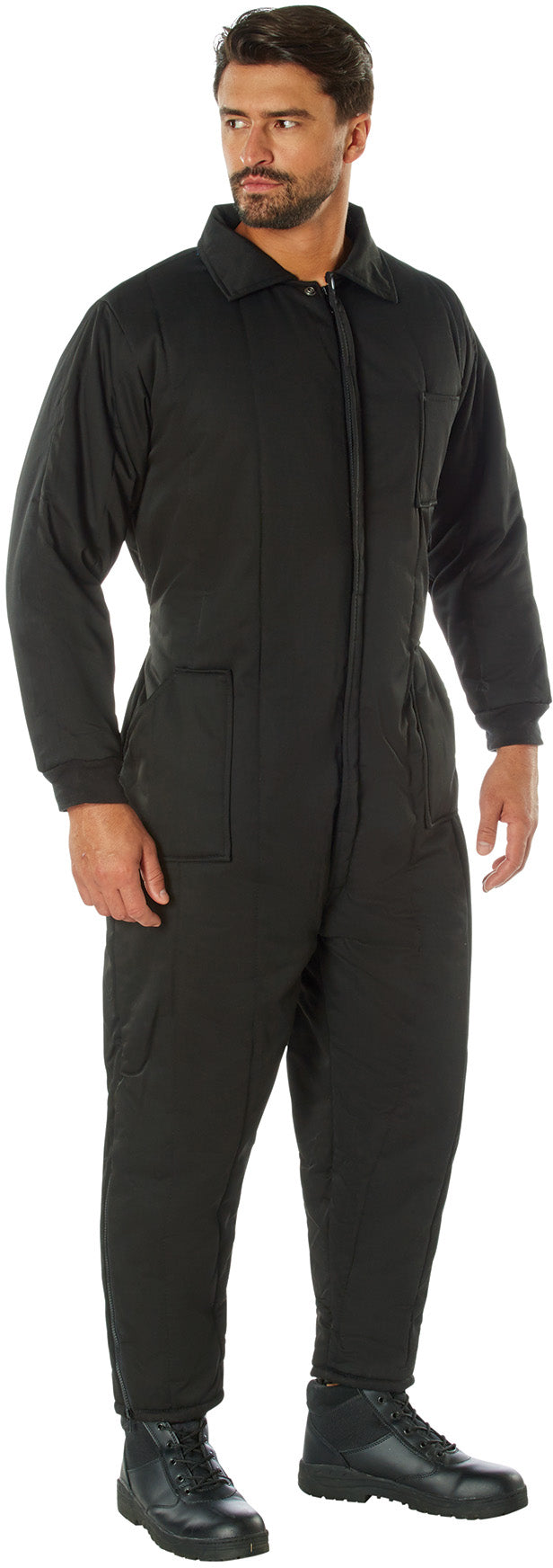 Black - Outdoor Cold Weather Insulated Coveralls