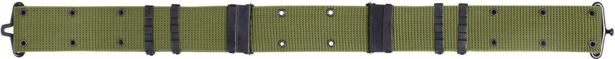 Olive Drab - Army Style Pistol Belt with Metal Buckle - Nylon