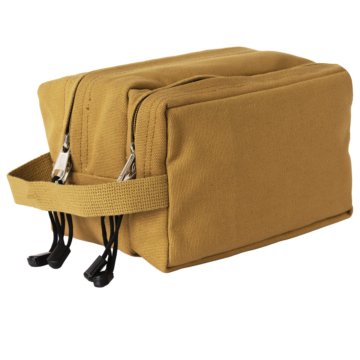 Coyote Brown - Canvas Dual Compartment Travel Kit