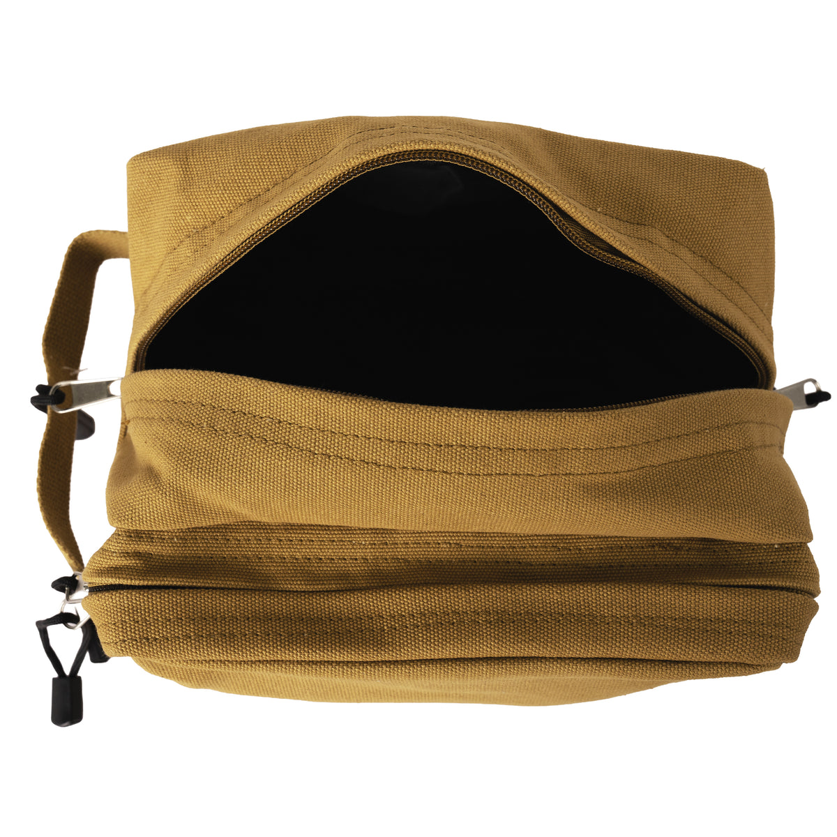 Coyote Brown - Canvas Dual Compartment Travel Kit