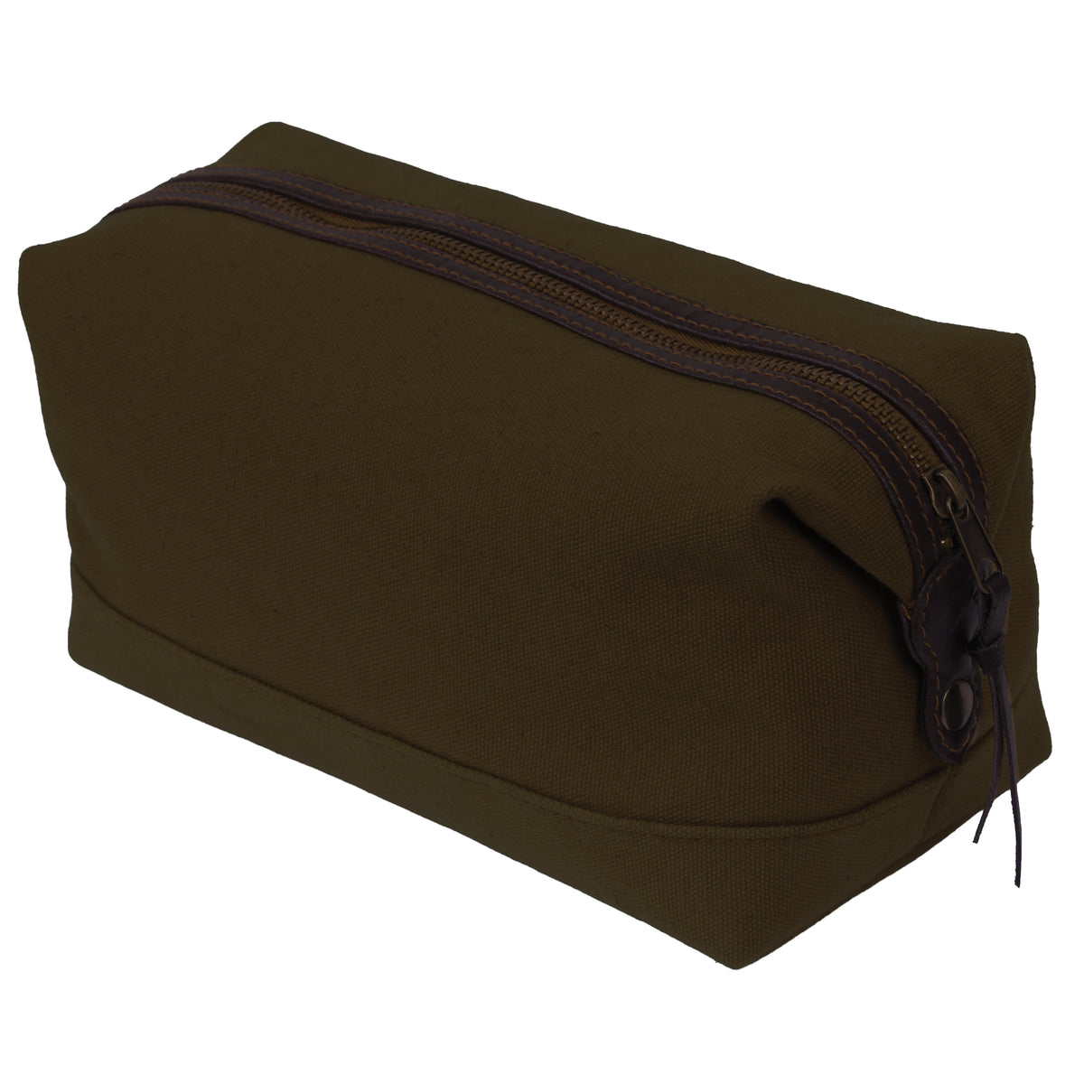 Brown - Canvas & Leather Travel Kit