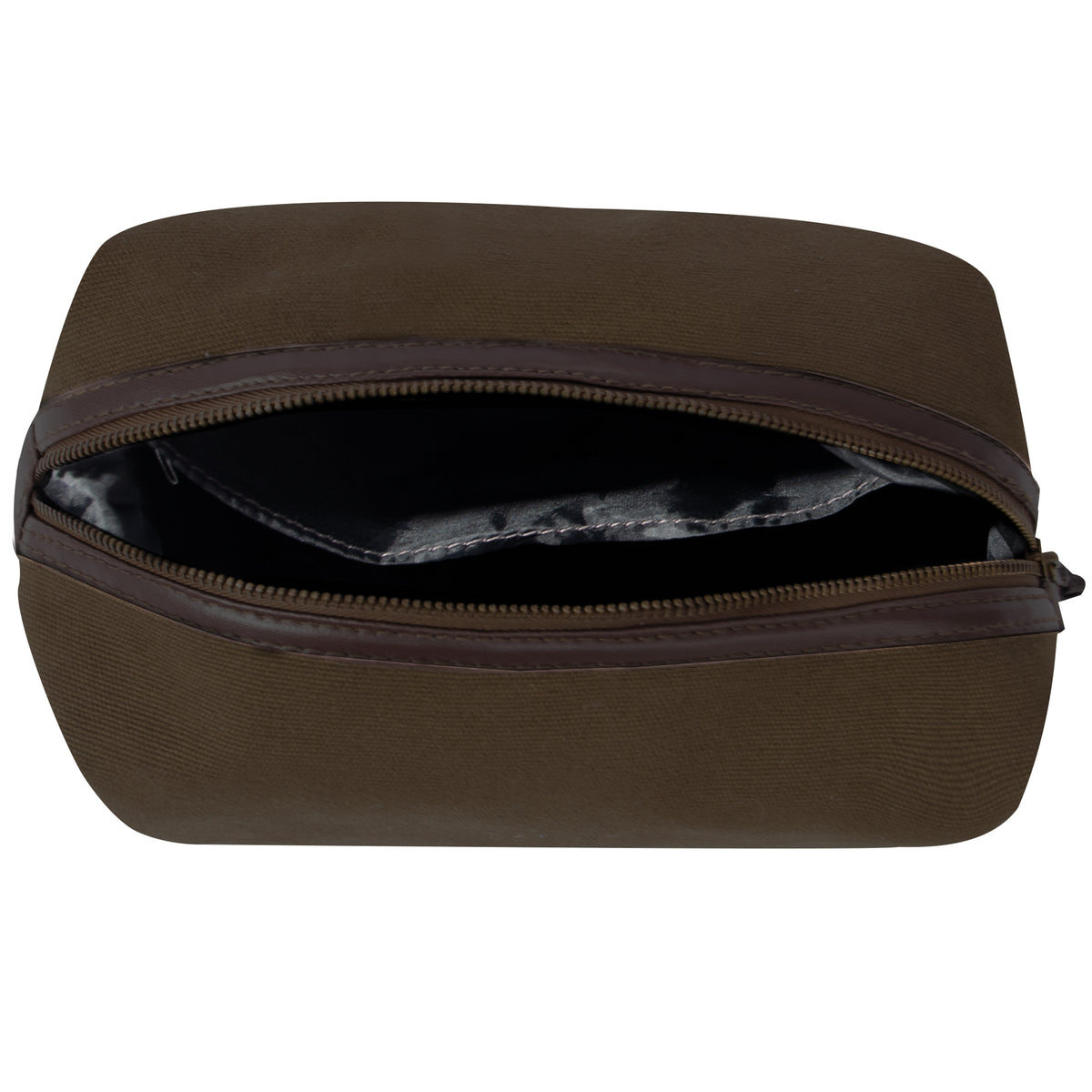 Brown - Canvas & Leather Travel Kit