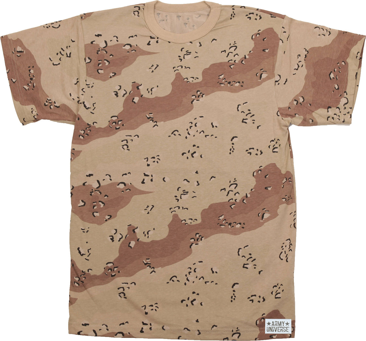 Tactical Camouflage T-Shirt Army Fashion Color Camo Military Crewneck Short Sleeve Top Tee Shirt