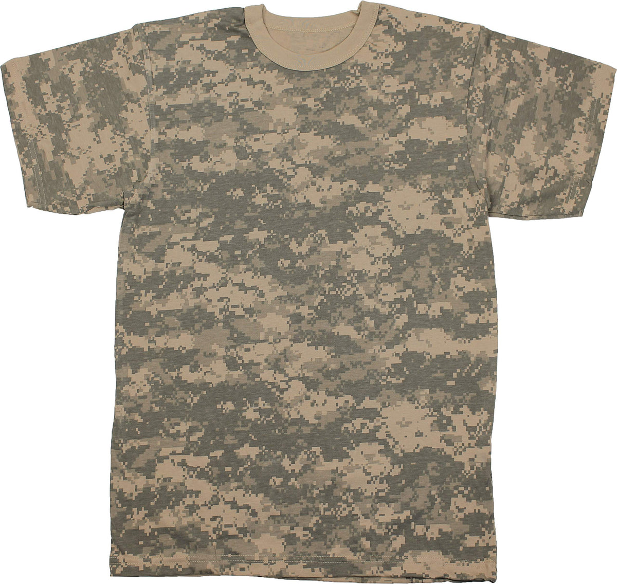 Tactical Camouflage T-Shirt Army Fashion Color Camo Military Crewneck Short Sleeve Top Tee Shirt