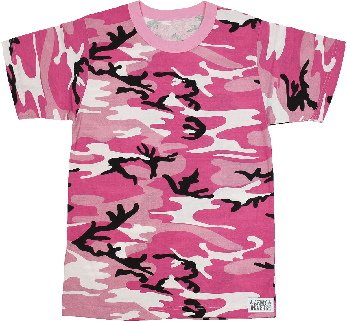 Tactical Camouflage T-Shirt Army Fashion Color Camo Military Crewneck Short Sleeve Top Tee Shirt