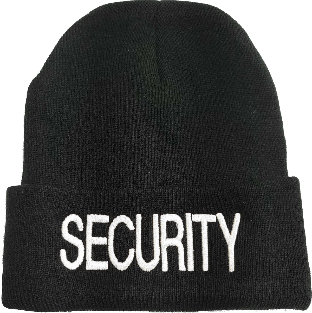 SECURITY Beanie FLEECE Lined Hat Warm LARGE EMBROIDERY Winter Watch Cap Winter Security Uniform Hat