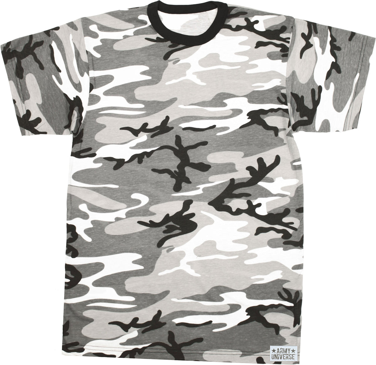 Tactical Camouflage T-Shirt Army Fashion Color Camo Military Crewneck Short Sleeve Top Tee Shirt