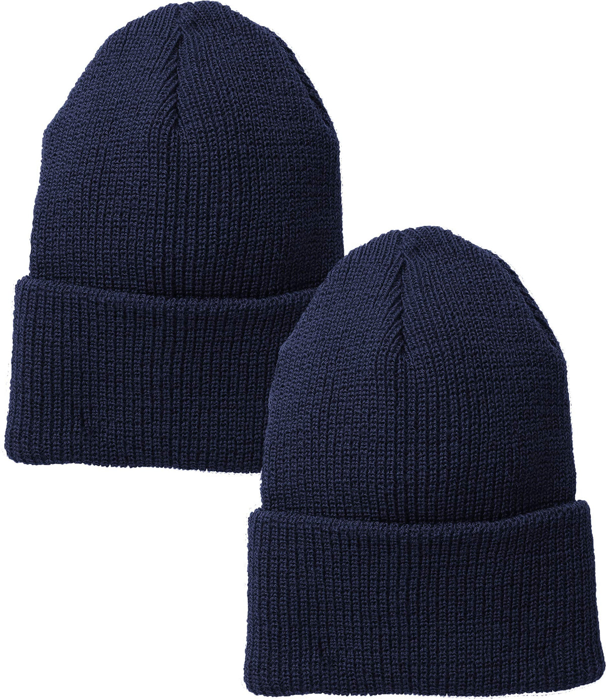 Military Genuine GI Watch Cap Warm Winter USN Wool Beanie Solid Cuffed Army Hat 2-PACK