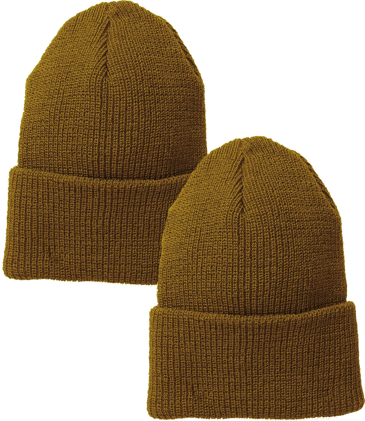 Military Genuine GI Watch Cap Warm Winter USN Wool Beanie Solid Cuffed Army Hat 2-PACK