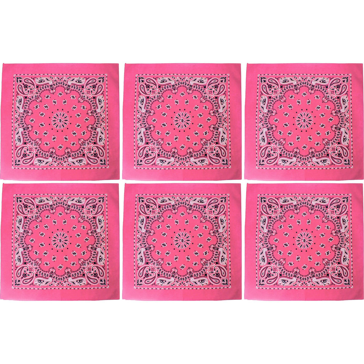Trainmen Paisley 27" Jumbo Military Bandana Head Scarf Do-rag 100% Cotton Bandanna Face Cover 6-Pack