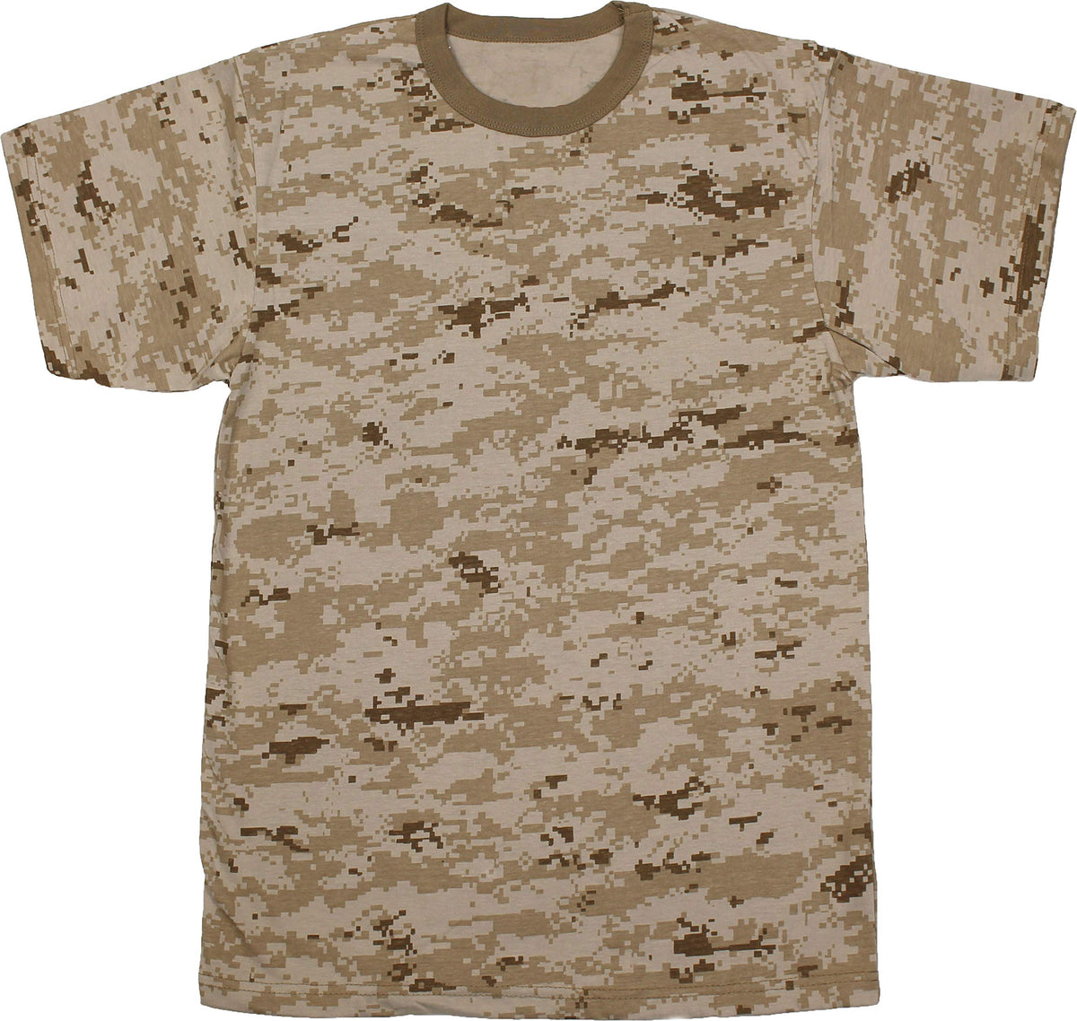 Tactical Camouflage T-Shirt Army Fashion Color Camo Military Crewneck Short Sleeve Top Tee Shirt