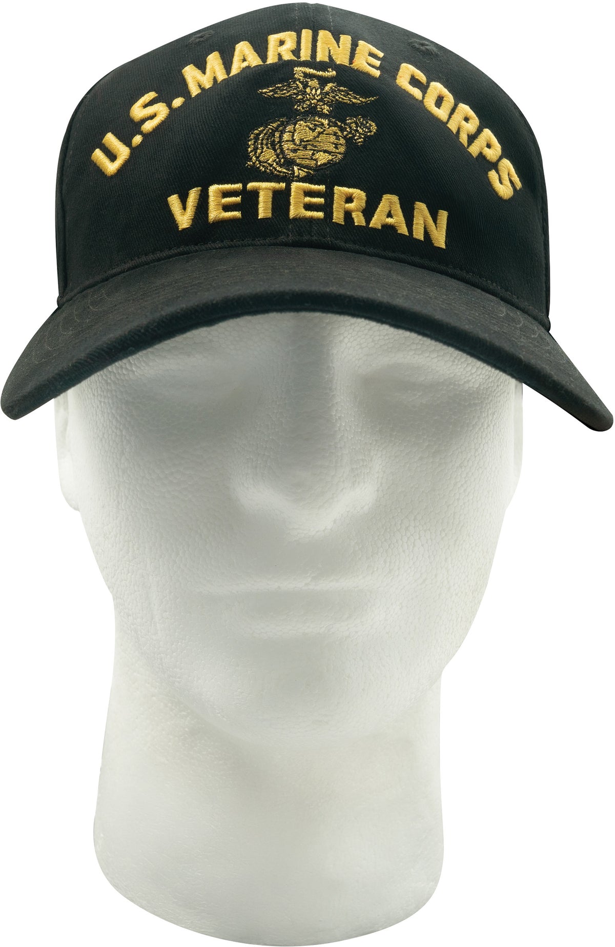Black - US MARINE CORPS VETERAN Low Profile Deluxe Adjustable Cap