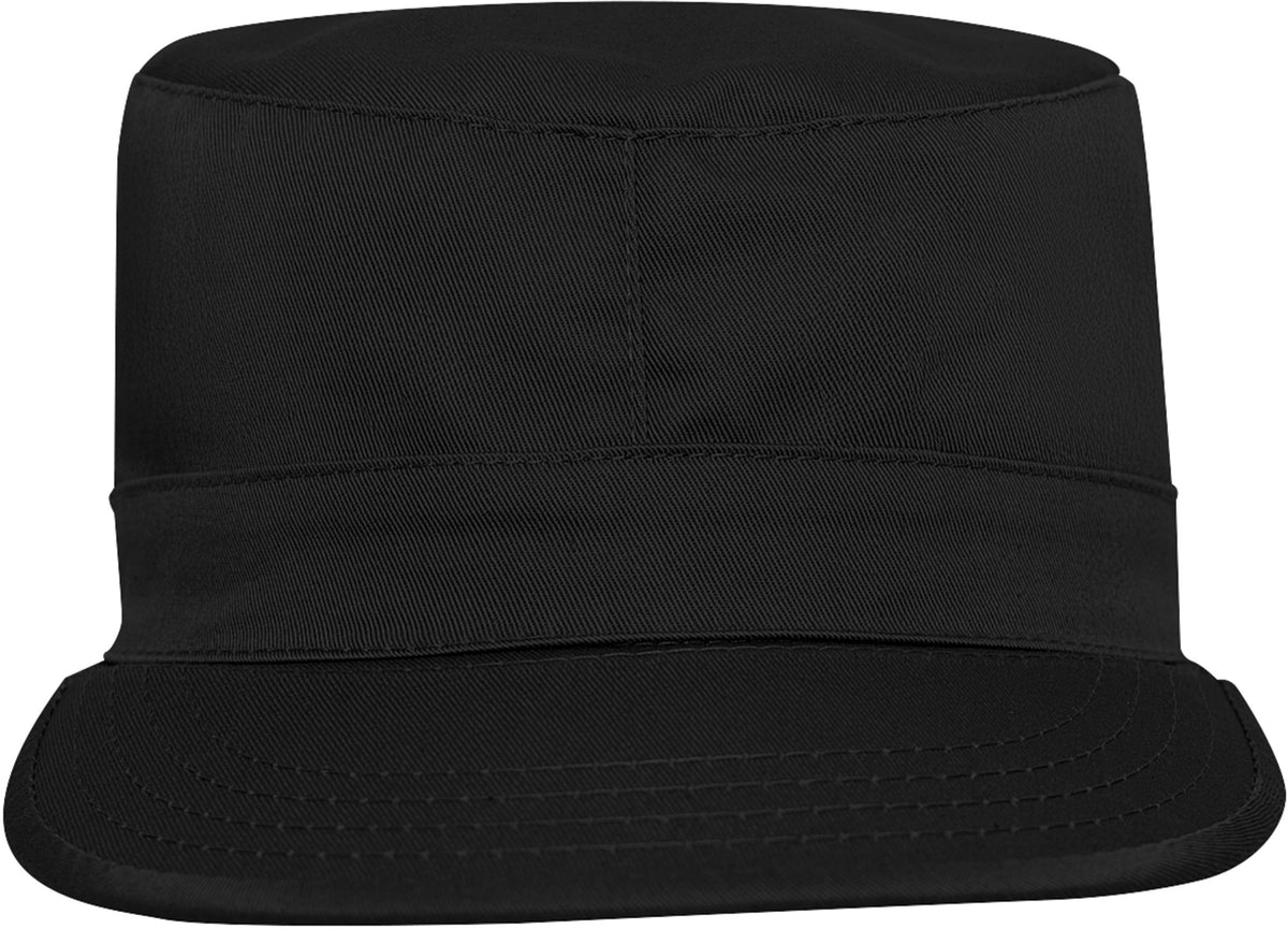 Black Military Fatigue Cap Polyester Cotton Fitted Hat
