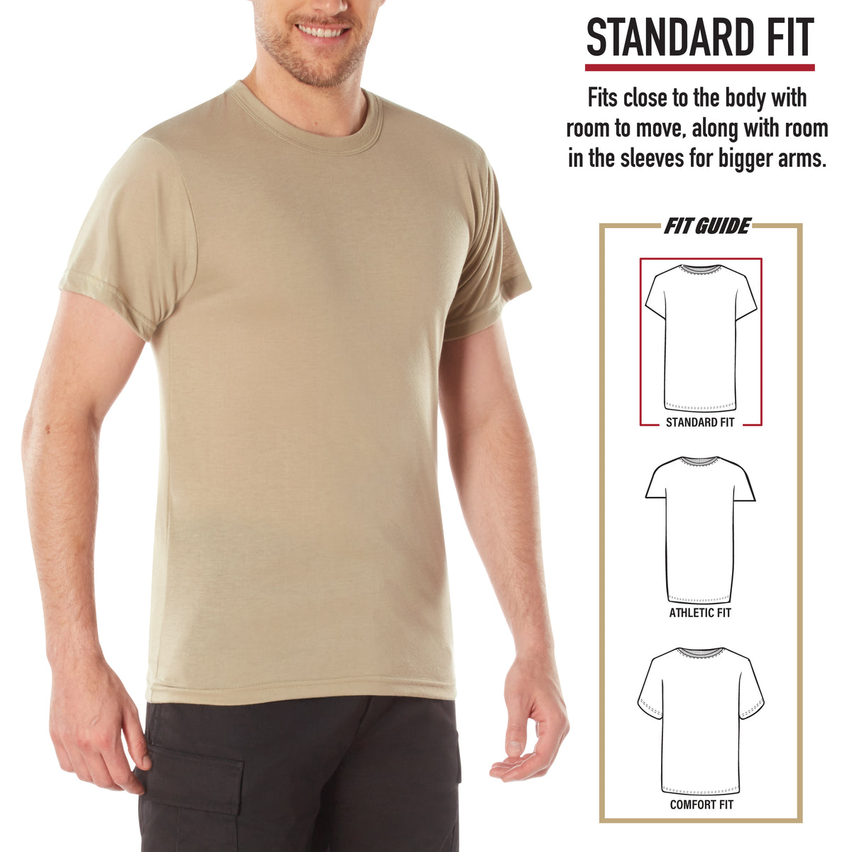 Black - Military GI Moisture Wicking Short Sleeve T-Shirt - Polyester