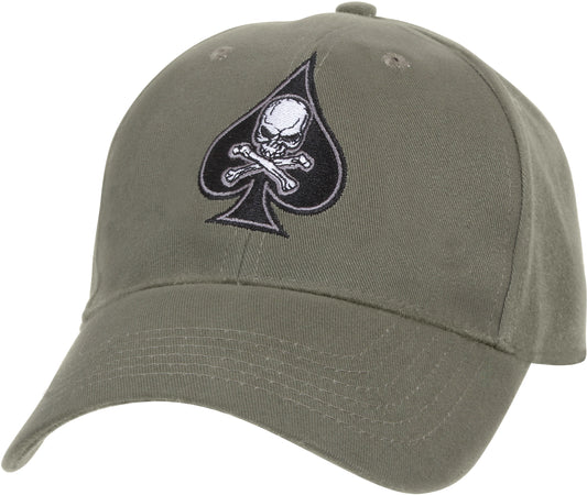Olive Drab - Military Adjustable Cap with Army Death Spade Emblem