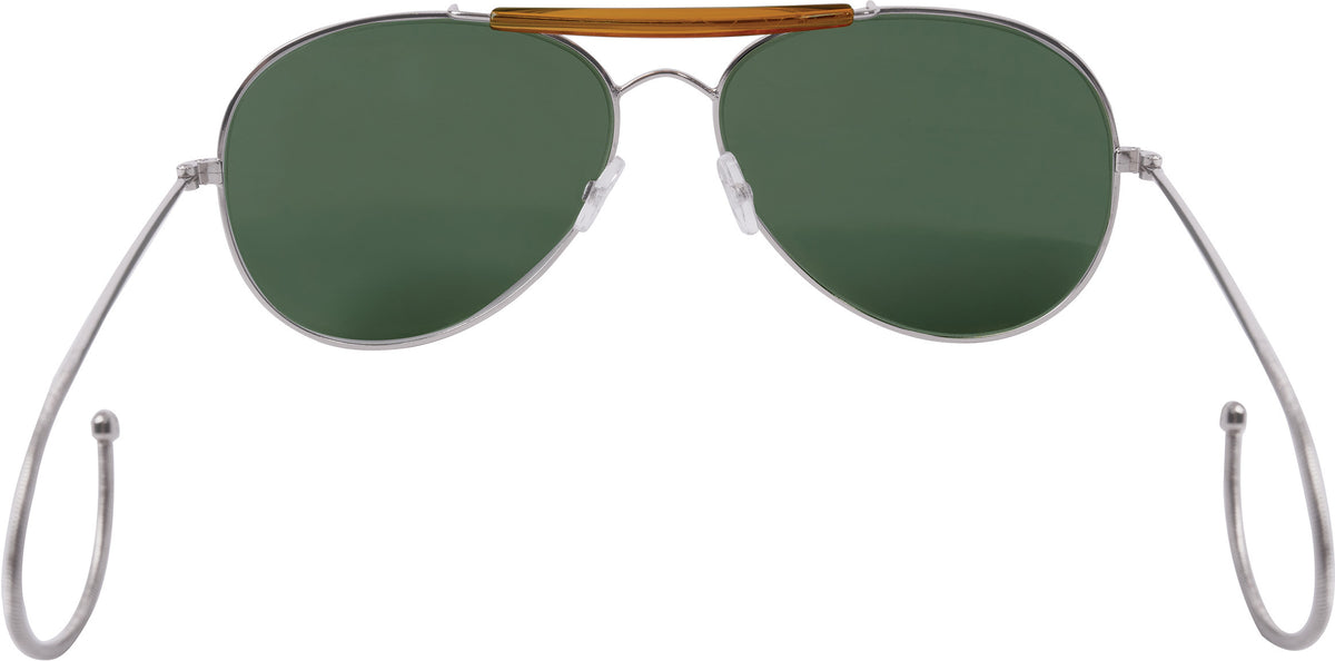 Green Lenses - US Air Force Style Aviator Suglasses with Case
