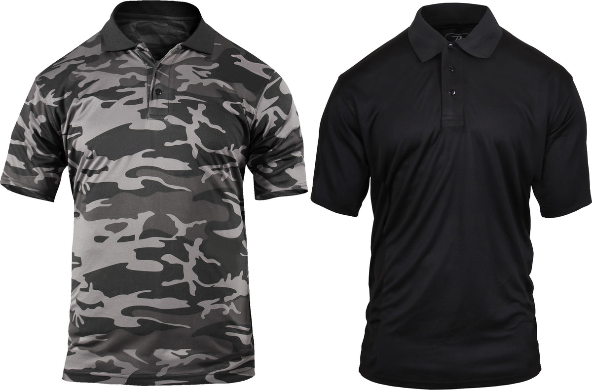 Tactical Polo Shirt Moisture Wicking Quick Drying Uniform Work Duty Top
