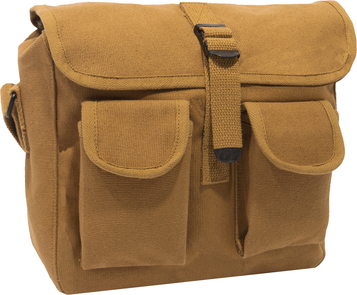 Coyote Brown - Canvas Ammo Shoulder Bag