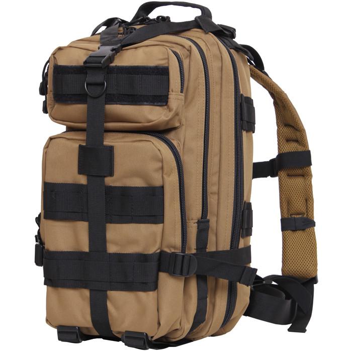 Coyote Brown/Black - Military MOLLE Compatible Medium Transport Pack