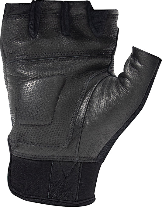 Black - Fingerless Cut Resistant Carbon Hard Knuckle Gloves