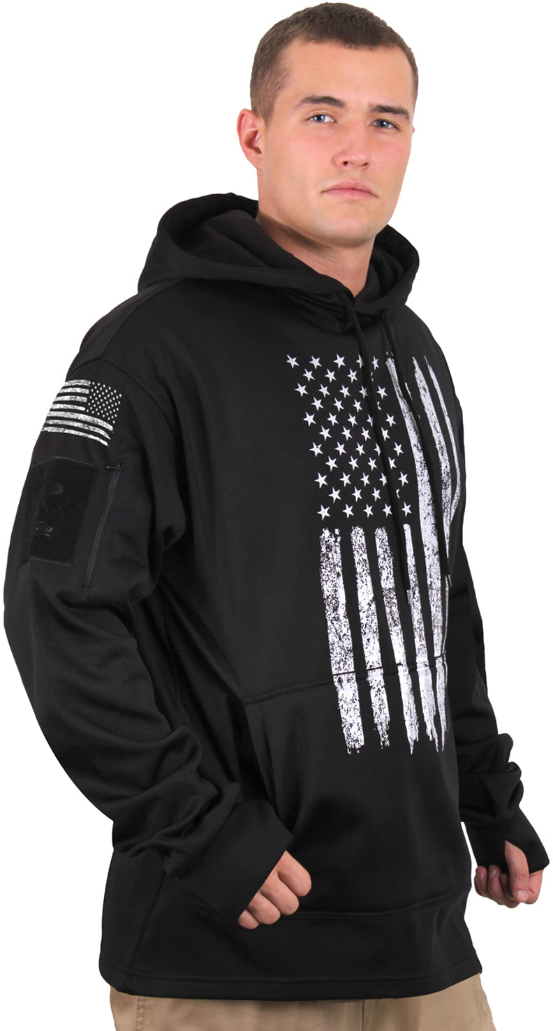 Black - U.S. Flag Concealed Carry Hoodie