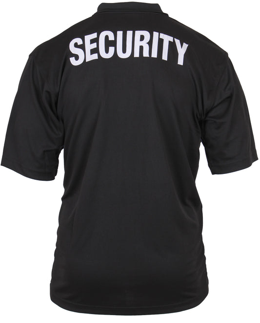 Black - SECURITY Moisture Wicking Golf Shirt