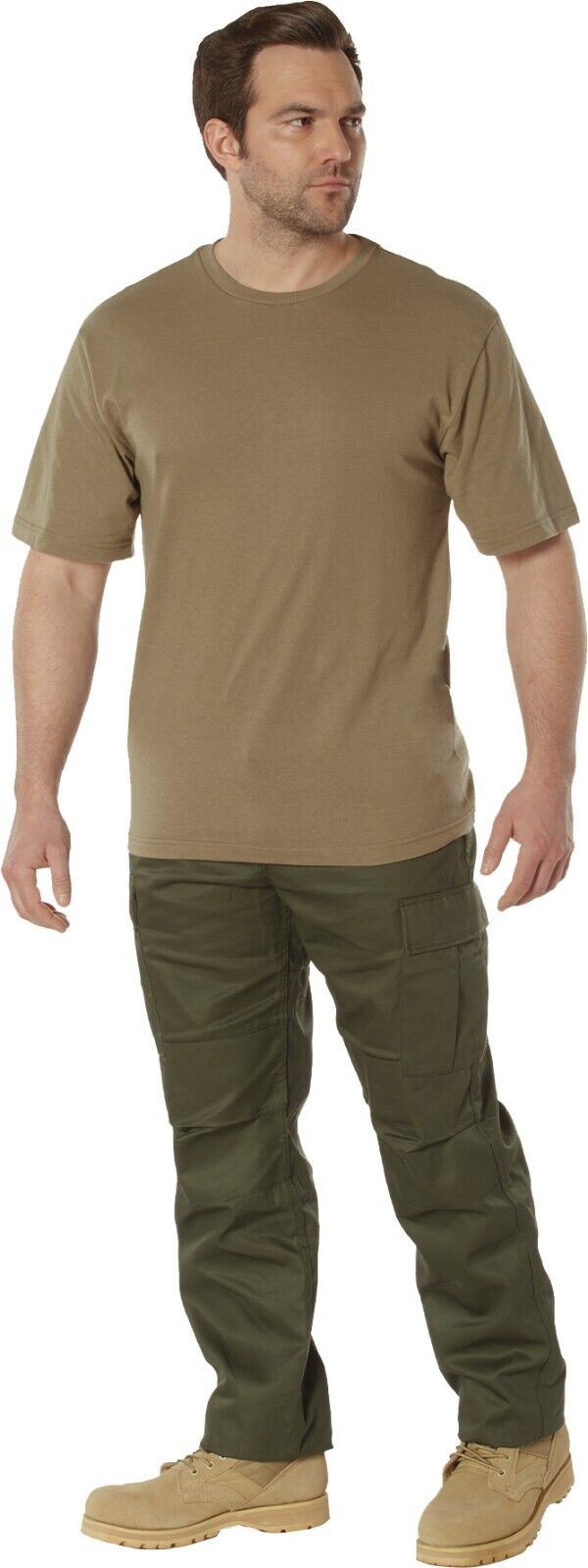 Coyote Brown AR 670-1 - Full Comfort Fit T-Shirt Polyester Cotton Army Tee