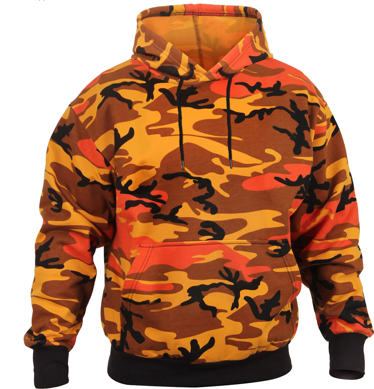 Savage Orange Camo Pullover Hooded Sweatshirt