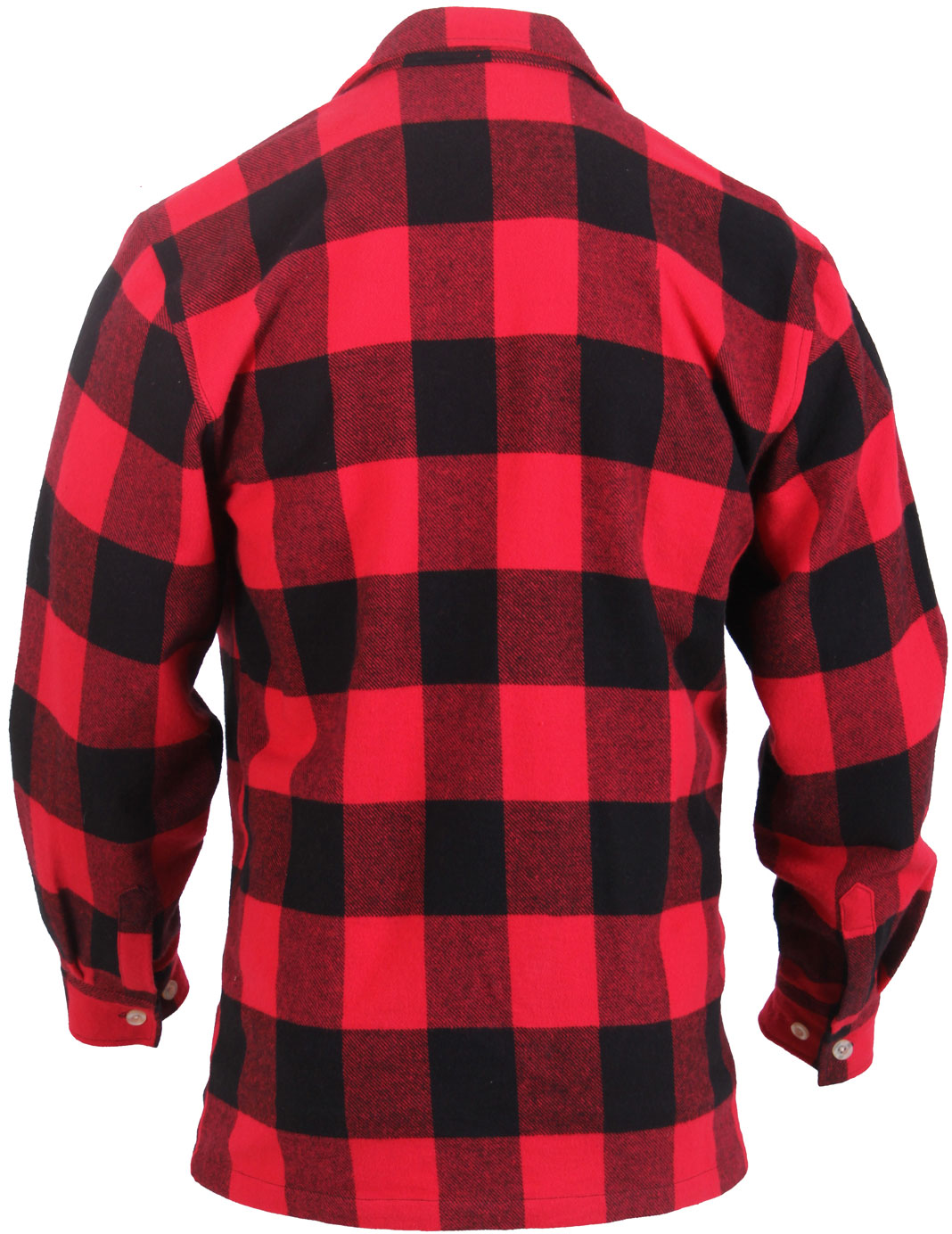 Red - Concealed Carry Flannel Shirt - Full Zip Heavyweight Plaid Jacket
