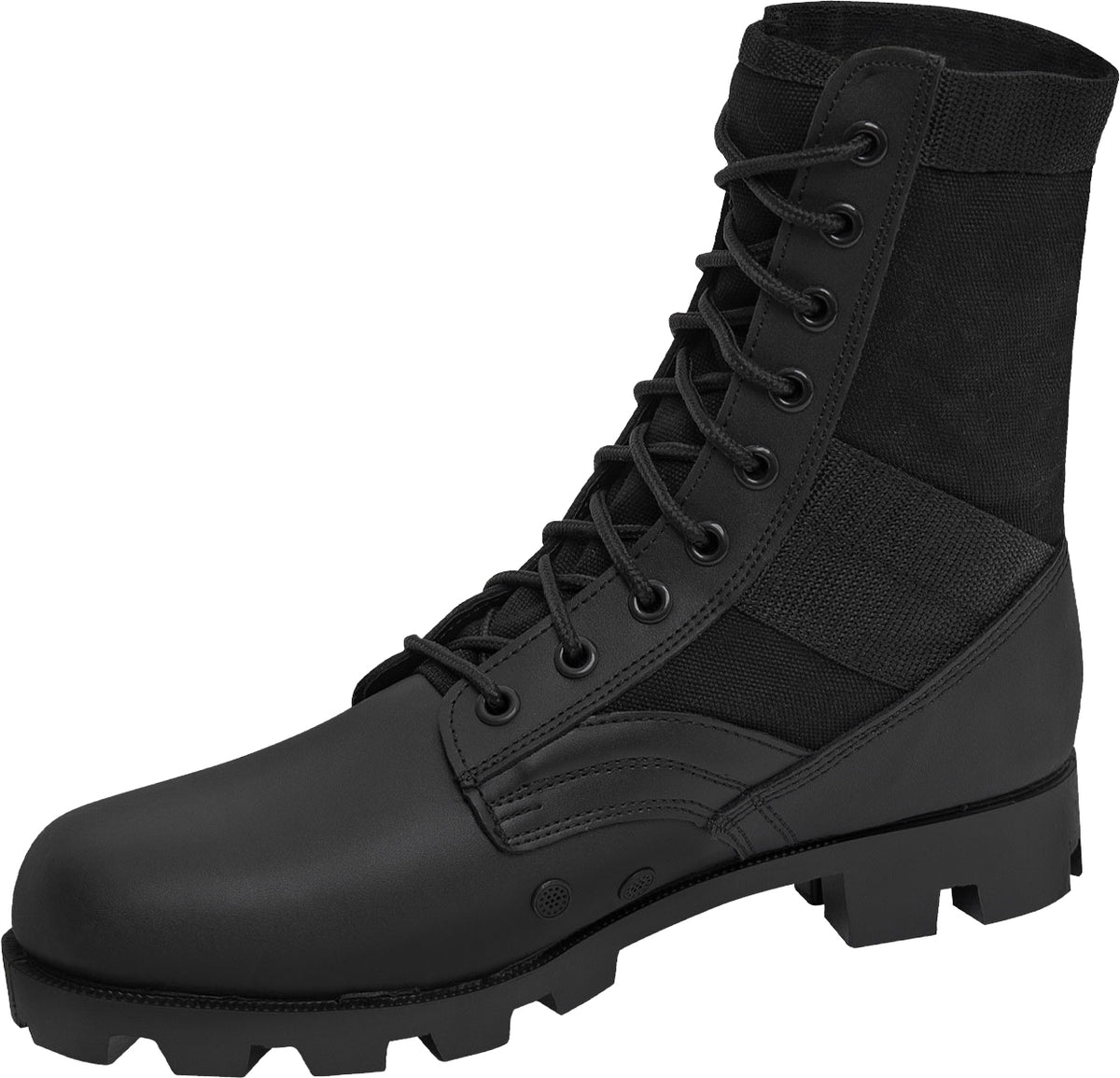 Black - Vietnam Style Jungle Boots Tactical Combat Military Hiking Outdoor Panama Sole