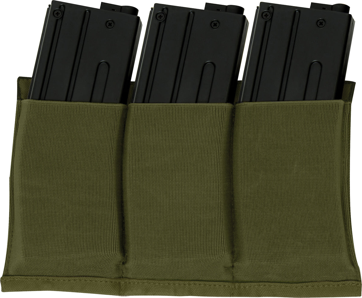 Ammo Pouch Triple Mag Elastic Retention Pouch Lightweight Carrier