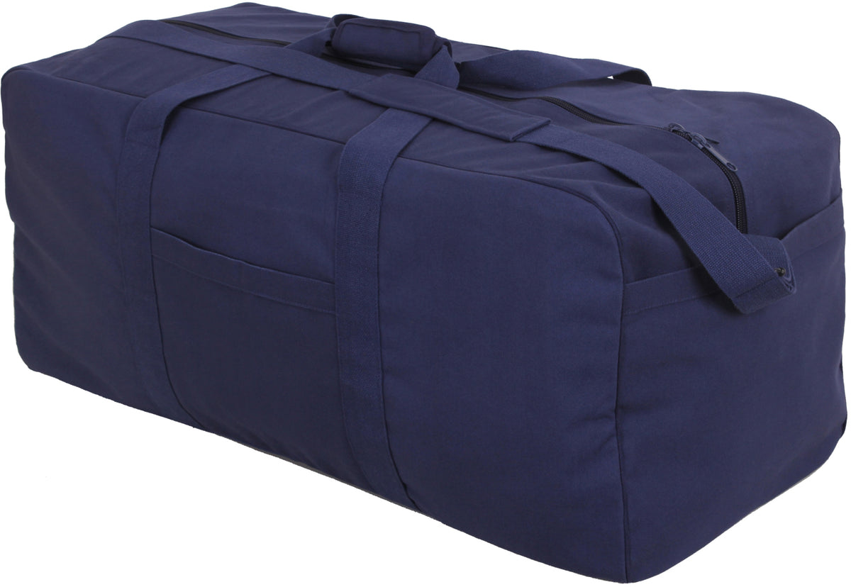 Navy Blue - Military GI Style Jumbo Deluxe Cargo Bag - Cotton Canvas